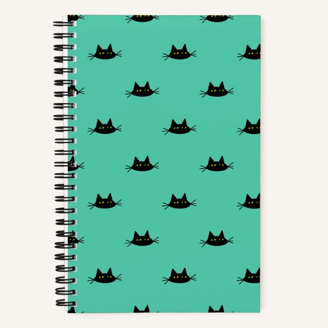 Cahier Cadence Cool Cat (Sarcelle) - Visages de Ch (Recto)
