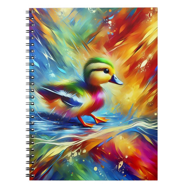 Cahier Caneton Ondulation Arc-en-ciel (Devant)