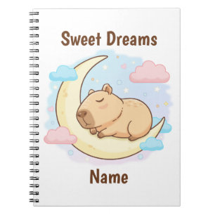 Cahier Capybara Rêves Douce Personnalisé