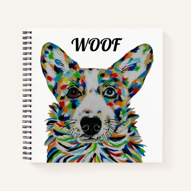 Cahier Carré Corgi (Devant)
