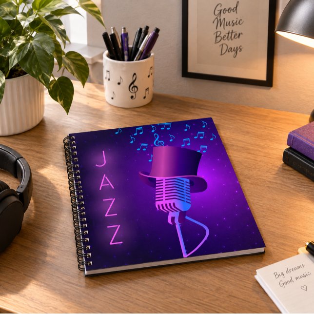 Cahier carré micro rétro jazz (Créateur téléchargé)