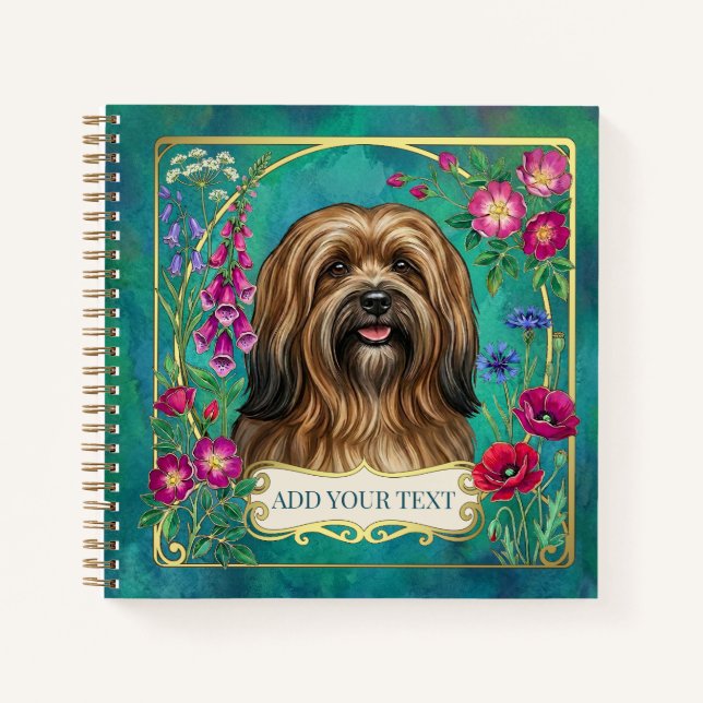 Cahier carré personnalisé Sable Lhasa Apso (Devant)