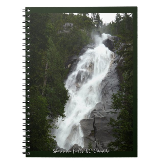 Cahier Cascade Shannon Falls BC Souvenir (Devant)