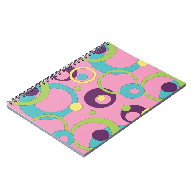 Cahier Cercles Rose Funky (Côté gauche)