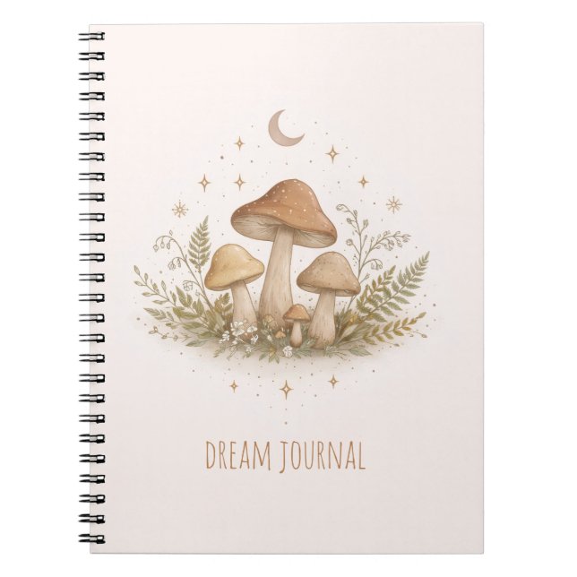 Cahier Champignon Cottagecore – Esthétique Fée (Devant)