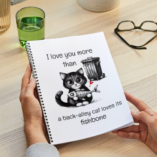 Cahier Chat Drôle – Citation d'Amour de la Saint-V (Créateur téléchargé)