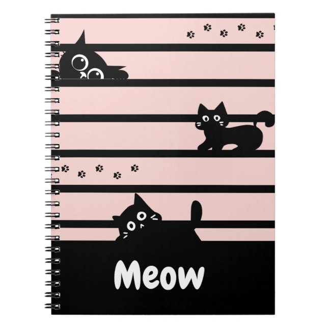 Cahier Chat Noir Mignon (Devant)