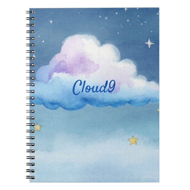 Cahier Ciel Étoilé Cloud9 Aquarelle Onirique (Devant)