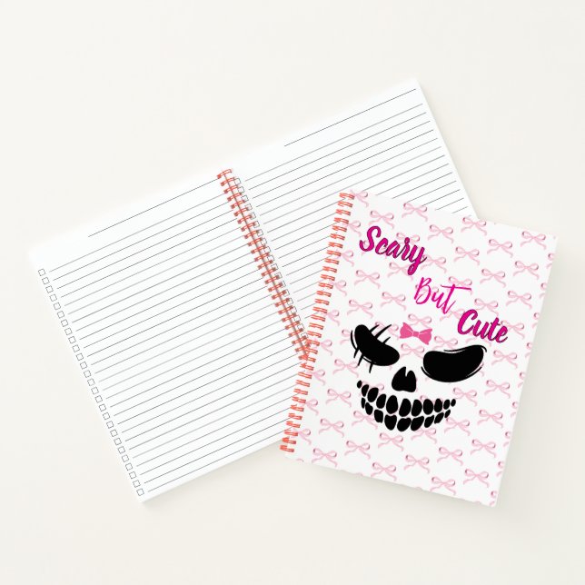 Cahier Citrouille & Nœud Rose Confortable  (Intérieur)