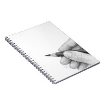 Cahier Classique avec Main Tenant un Crayon