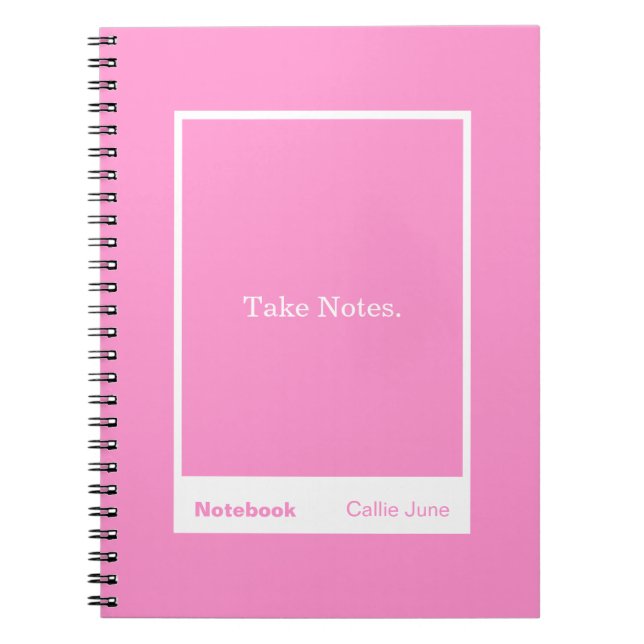 Cahier Classique de Citation en Bloc Rose Clair (Devant)