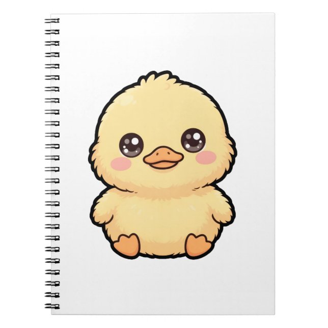Cahier Classique Spirale Bébé Canard Mignon (Devant)