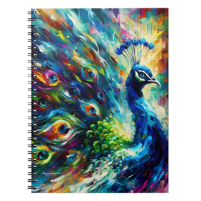 Cahier Color burst Paon Lumineux (Devant)
