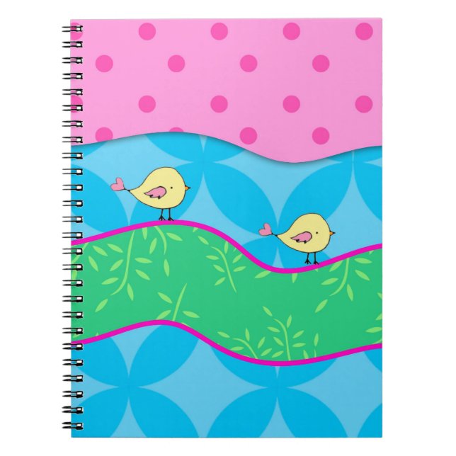 Cahier Coloré et Lumineux Jaune Mignon (Devant)