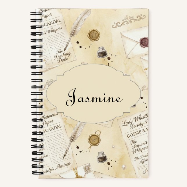Cahier Compagnon de Prose Romantique Personnalisé (Recto)