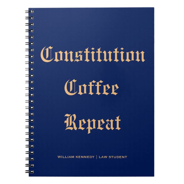 Cahier Constitution Classique Bleu Loi Étudiant  (Devant)