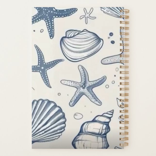 Cahier coquillage et océan  (Dos)