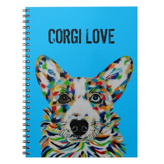 Cahier Corgi Love 6,5" x 8,75" (Devant)