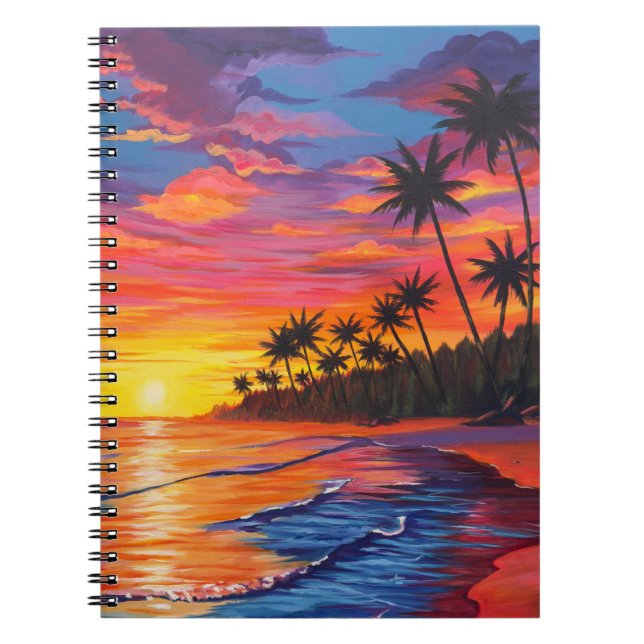 Cahier Coucher de Soleil Tropical (Devant)