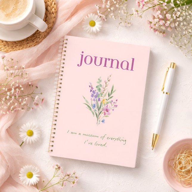 Cahier d'affirmations positives florales (Positive affirmation Watercolor floral design Notebook)
