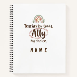 Cahier d'allié de professeur personnalisé - Nom pe