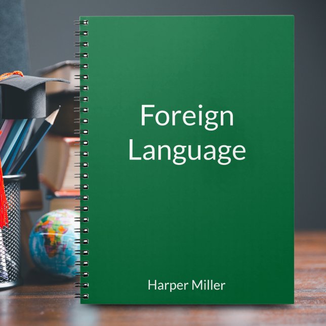 Cahier d'apprentissage des langues Vert Vibrant (This notebook will be great to organize your vocab. list, notes and homework. )
