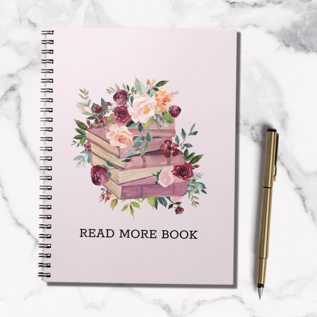 Cahier d'aquarelle et citation de rose fleur (In situ)