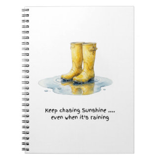 Cahier d'art à l'aquarelle Boots Wellie Jaunes