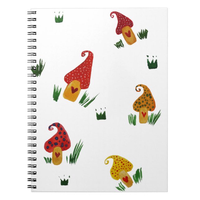 Cahier d'art aquarelle Maisons Champignons (Devant)