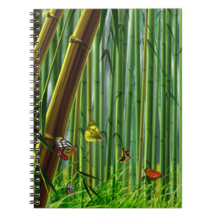 Cahier d'art bambou et papillon 1
