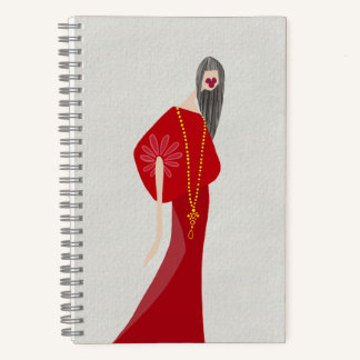 Cahier d'art de mode Glam Style Femme Rouge Écarla