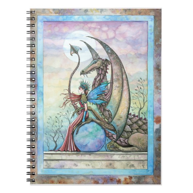 Cahier d'art fantastique de fée et de dragon (Devant)