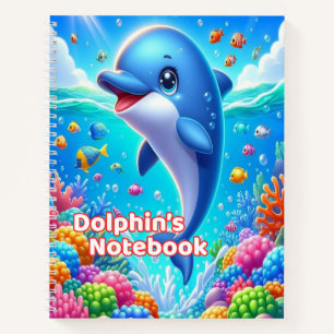 Cahier Dauphin pour Enfants Spirale Largement Ré