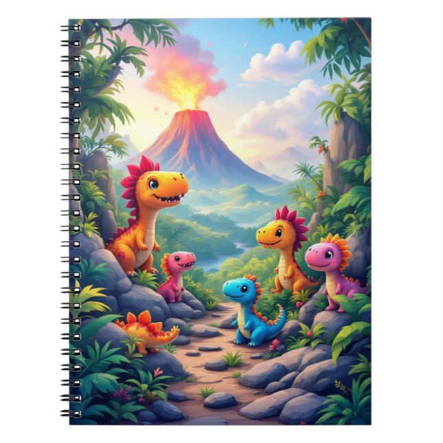 Cahier d'aventure dinosaure - Amusant et engageant (Devant)