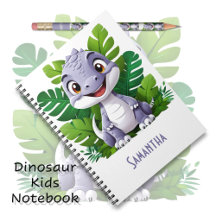 Cahier d'aventure dinosaure violet pour enfants