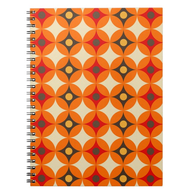 Cahier de bureau à motif rétro (Devant)