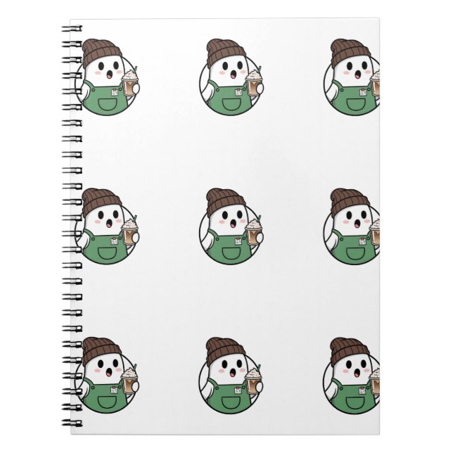 Cahier de café fantôme mignon (Devant)