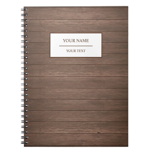 Cahier de campagne en bois rustique de grange (Devant)