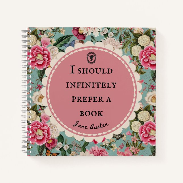 Cahier de citations de Jane Austen "Préférez un li (Devant)