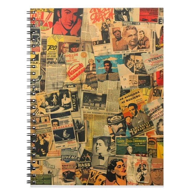 Cahier de collage de journal vintage (Devant)