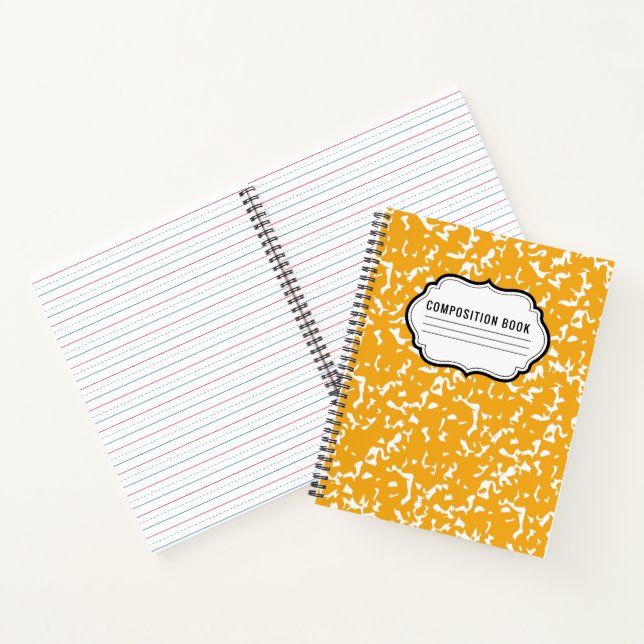 Cahier de composition à motif classique en spirale (Intérieur)