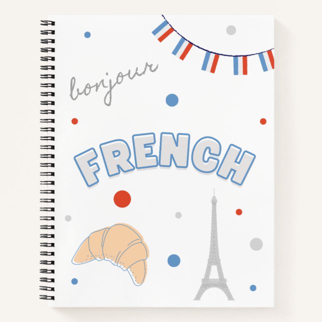 cahier de composition inspiré de la France avec ré (Devant)