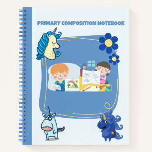 CAHIER DE COMPOSITION PRIMAIRE POUR ENFANTS BLEU C