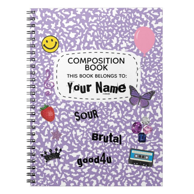 Cahier de composition Spiral Teenage Dream (violet (Devant)