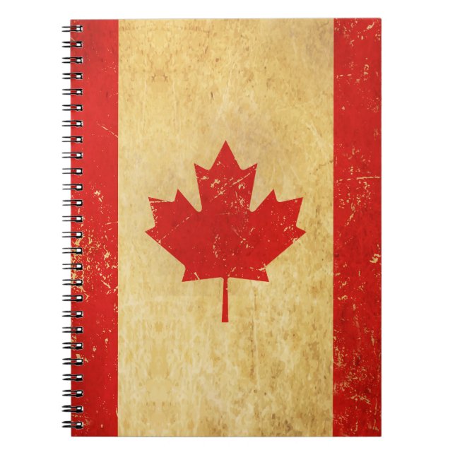 Cahier de conception vintage du drapeau du Canada (Devant)