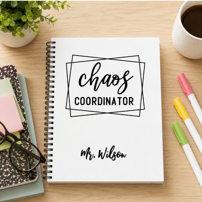 Cahier de Coordinateur de Chaos – Citation drôle p (Chaos Coordinator Notebook – Funny Teacher Quote)