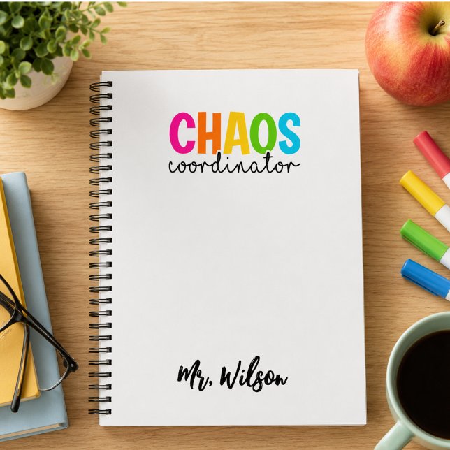 Cahier de Coordinateur de Chaos – Citation drôle p (Chaos Coordinator Notebook – Funny Teacher Quote)