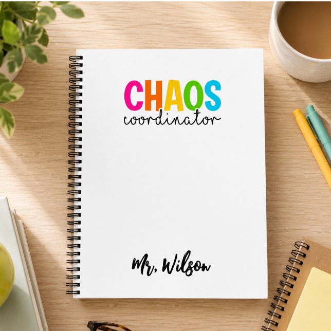 Cahier de Coordinateur de Chaos – Citation drôle p (Chaos Coordinator Notebook – Funny Teacher Quote)