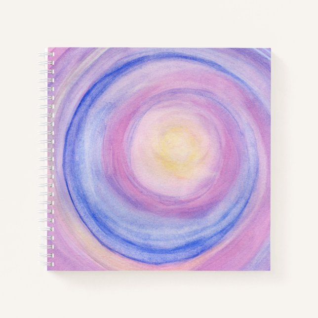 Cahier de croquis abstrait violet et rose (Devant)