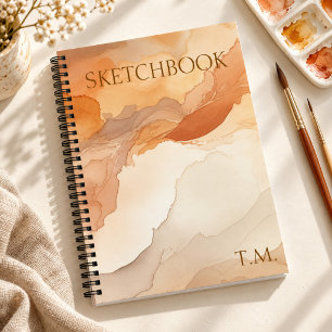 Cahier de croquis aquarelle élégant personnalisé